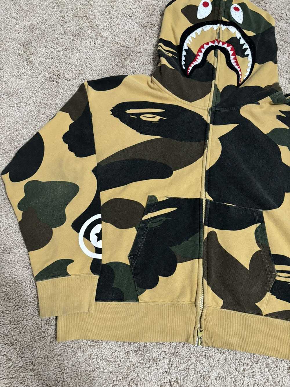 Bape A Bathing Ape Giant 1st Camo Shark Full Zip … - image 6