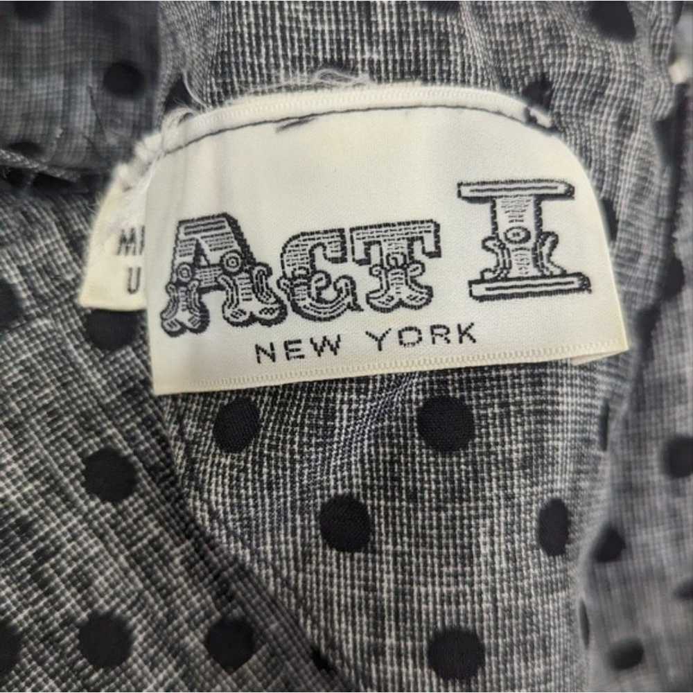 Act 1 New York Vintage Gray and Black Collar Polk… - image 7