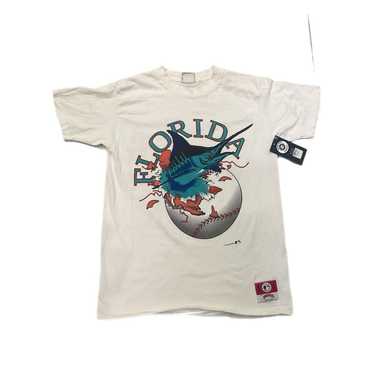 Nutmeg Vintage 90s Nutmeg Florida Marlins T-Shirt - image 1