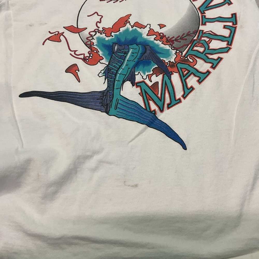 Nutmeg Vintage 90s Nutmeg Florida Marlins T-Shirt - image 4