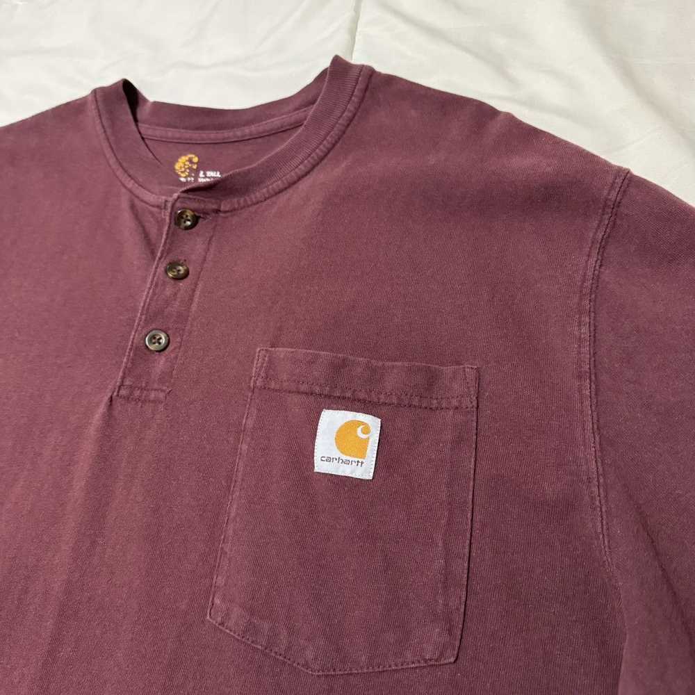 Carhartt × Vintage Burgundy Carhartt Short Sleeve… - image 6