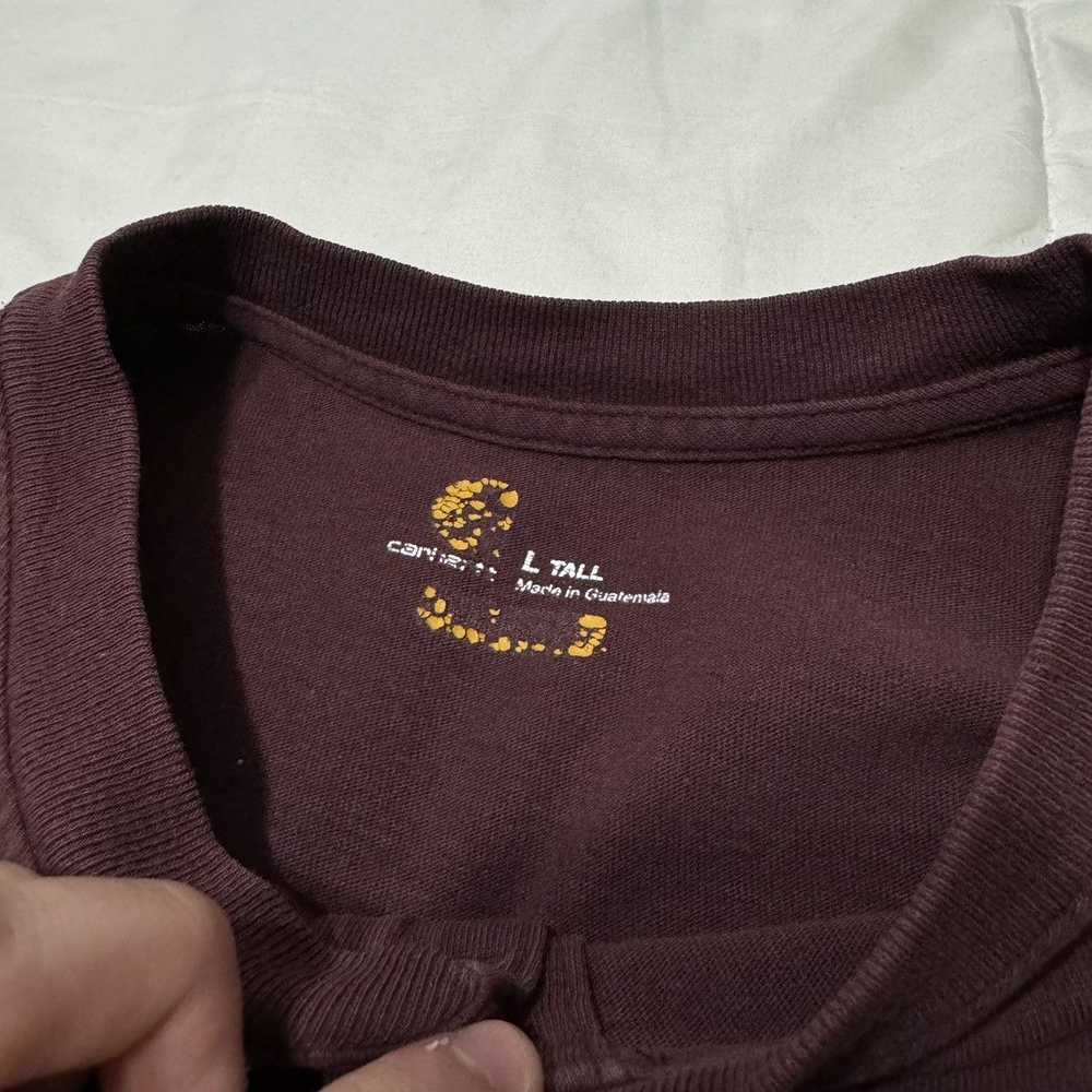 Carhartt × Vintage Burgundy Carhartt Short Sleeve… - image 8