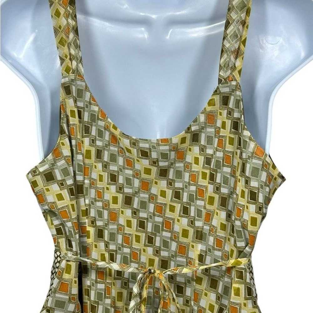 Vintage Y2K Babydoll Tank Top Size M Yellow Green… - image 7