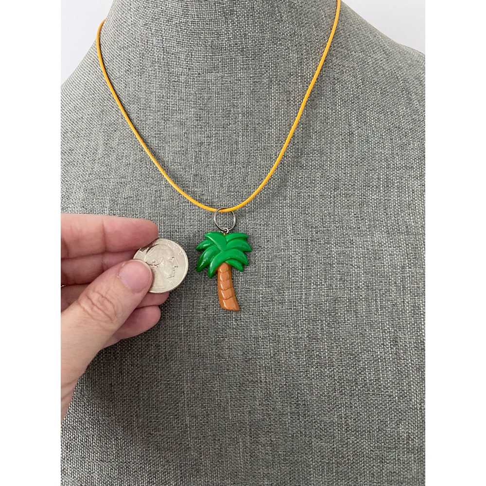 Handmade Upcycled palm tree necklace - image 2