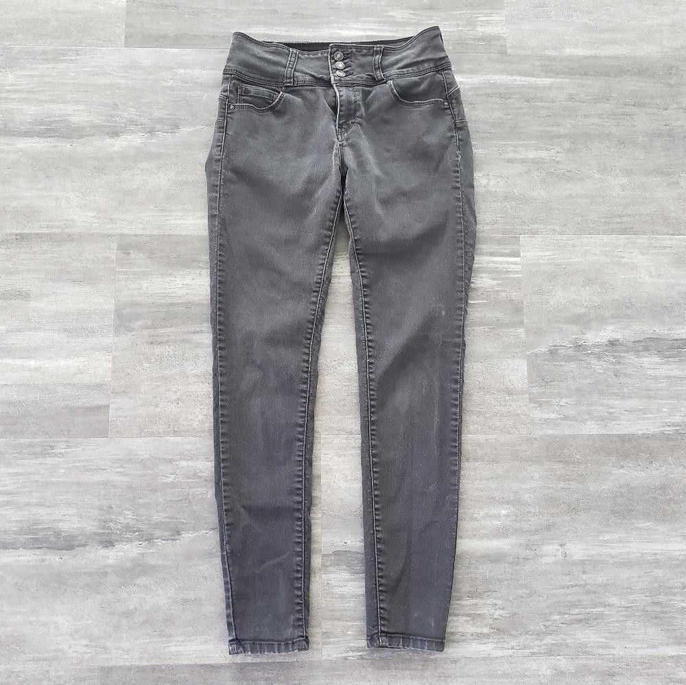 Designer Black Faded Wax Skinny Jean - image 1