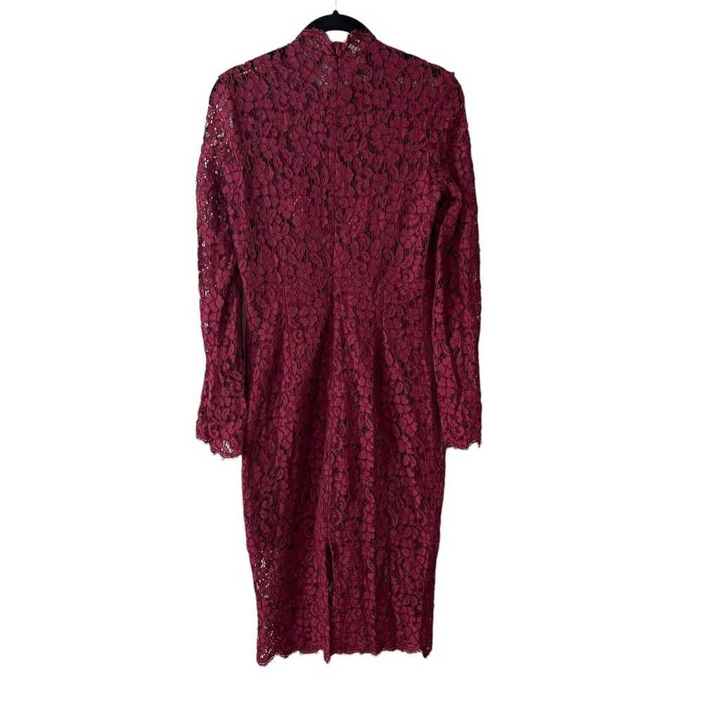 Bardot 6 / Small Sienna Midi Dress Maroon Lace Be… - image 5