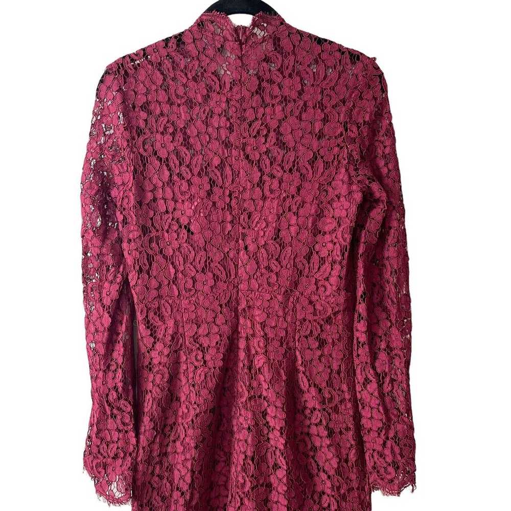 Bardot 6 / Small Sienna Midi Dress Maroon Lace Be… - image 6