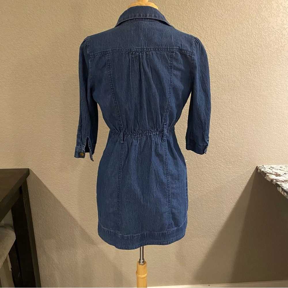 Hera Denim Jean Long Jacket or Dress Blue Small - image 3