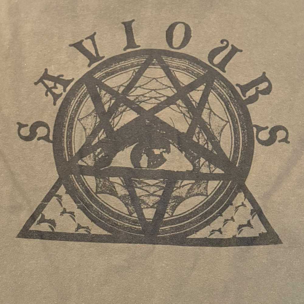 Band Tees Saviours Band Vintage Gray/Green T-Shir… - image 2