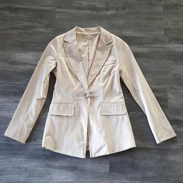 Designer Nude Satin Nikibiki Business Blazer Long… - image 1