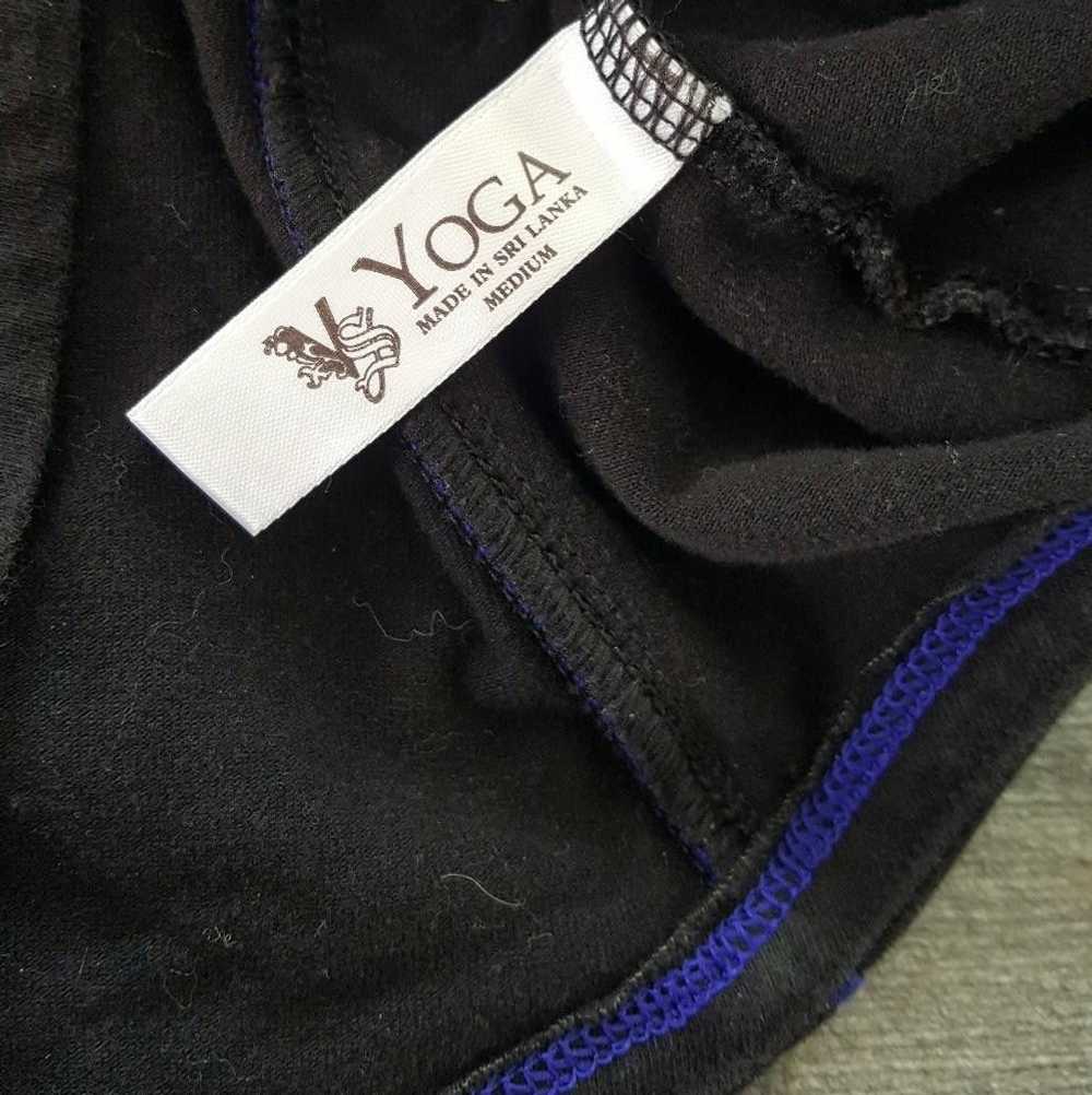 Designer Black Violet VS Yoga Fitted Athletic Zip… - image 3