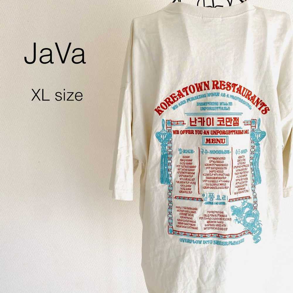 Java Big Silhouette T Back Print Big T-shirt Embr… - image 1