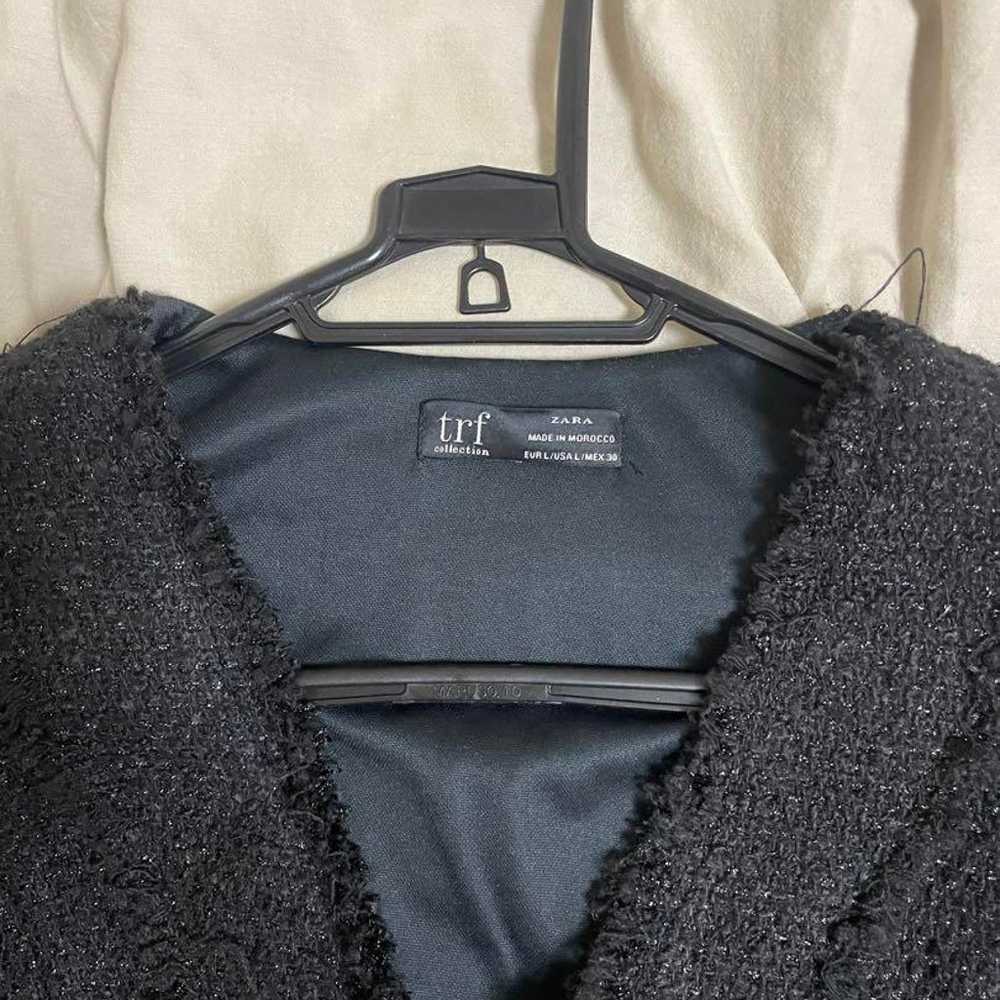 ZARA trf black double-breasted coat - image 3