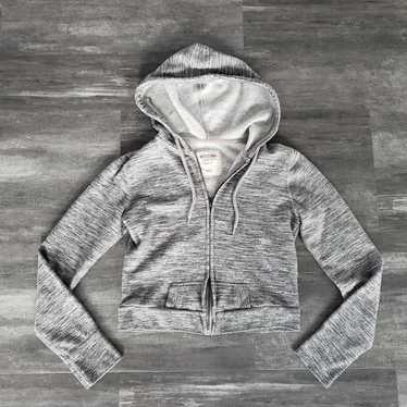 Designer Grey Heathered Mossimo Cropped Zip Up - image 1