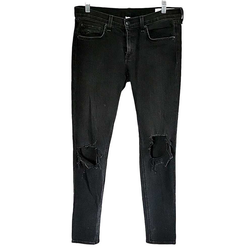 Rag & Bone Rag and Bone Black Distressed Skinny J… - image 1