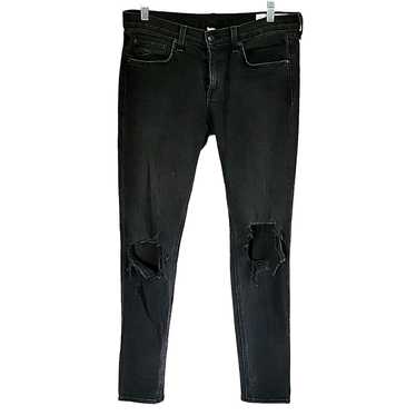 Rag & Bone Rag and Bone Black Distressed Skinny Je