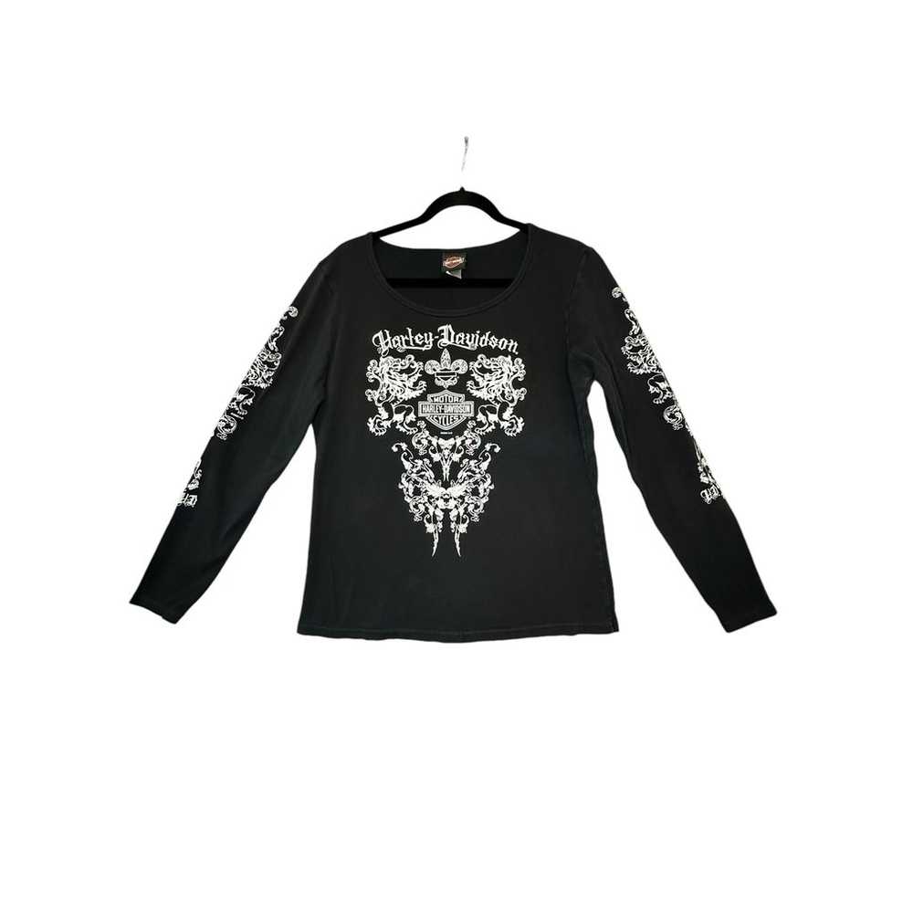 Vintage Y2K Harley Davidson Long Sleeve Women's S… - image 2