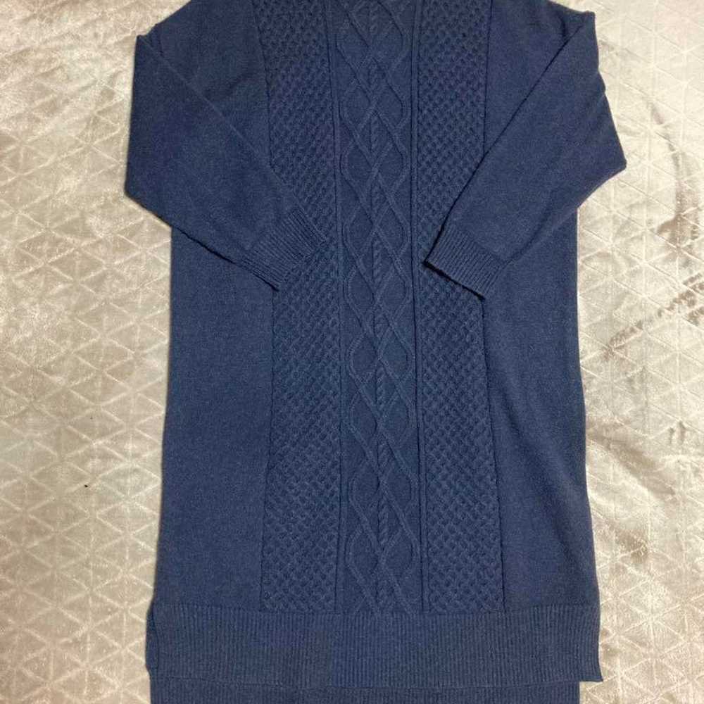 Jansen Cable Knit Long Dress Navy - image 2