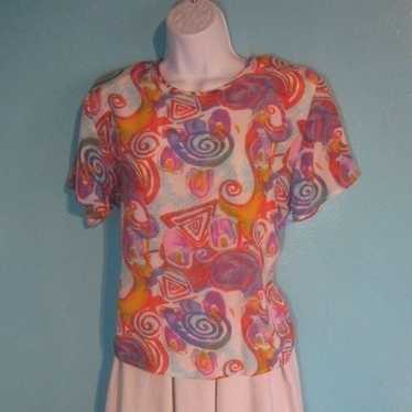 Silk Blouse M Vintage 1976 Perfect Condition