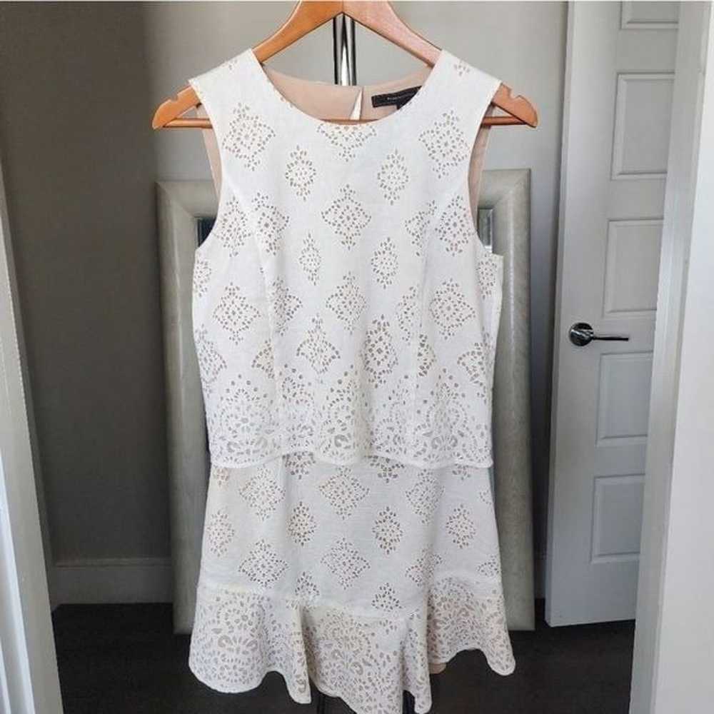 BCBGMAXAZRIA Vivian Crochet Lace White Dress Size… - image 10