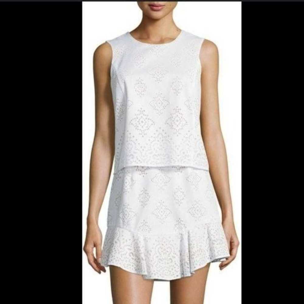 BCBGMAXAZRIA Vivian Crochet Lace White Dress Size… - image 3