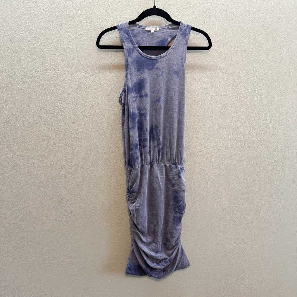 Sundry Blue - Grey Tie Dye Sleevelesss Ruched Rac… - image 2