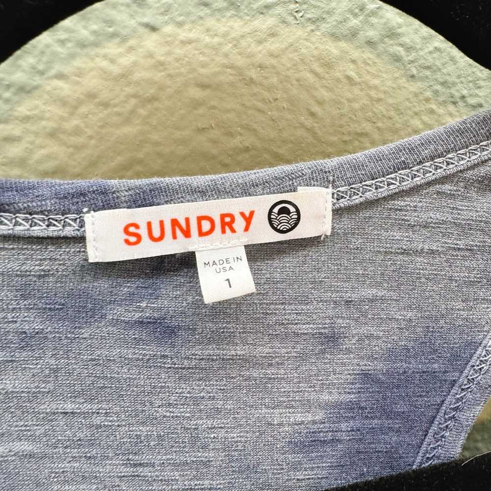 Sundry Blue - Grey Tie Dye Sleevelesss Ruched Rac… - image 4