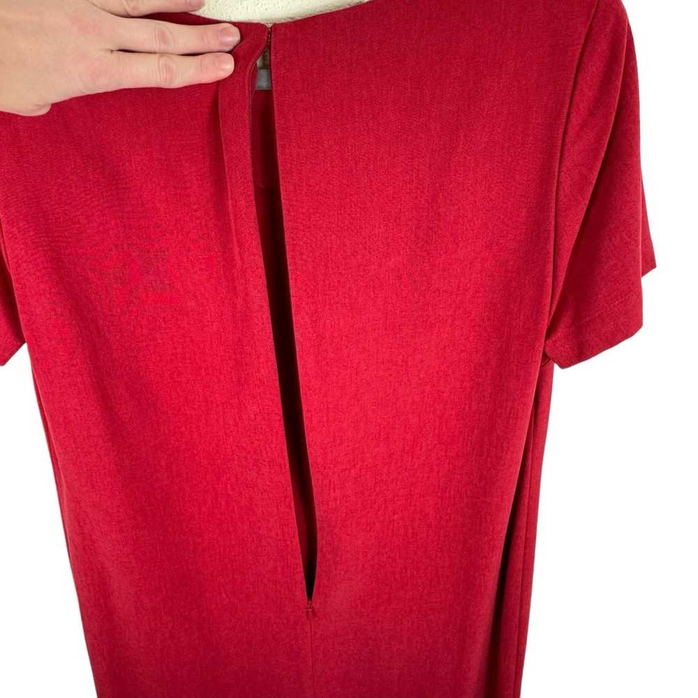 Talbots Vintage Red Short Cap Sleeve Round Neck L… - image 3