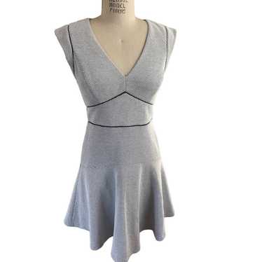 Rebecca Taylor Black & White Sleeveless V-Neck Dr… - image 1