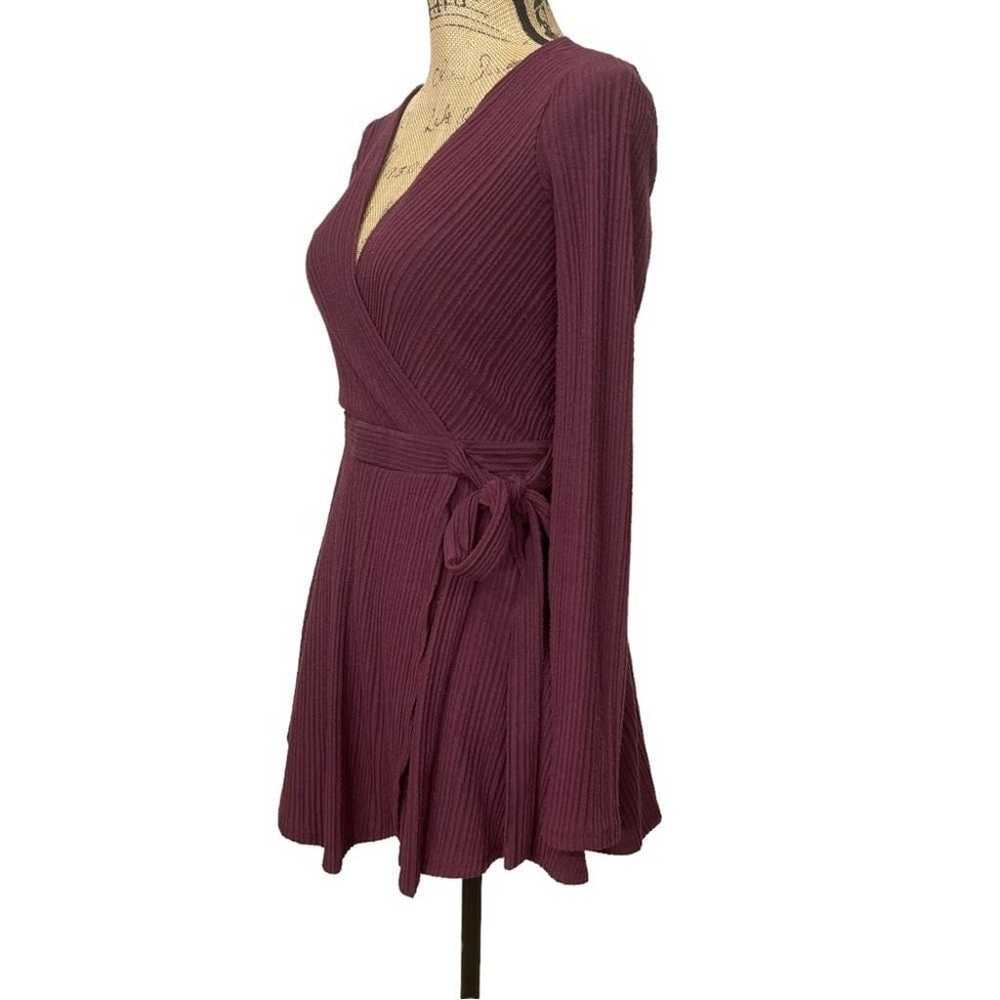 URBAN Outfitters Burgundy Wrap Romper Size Small - image 6