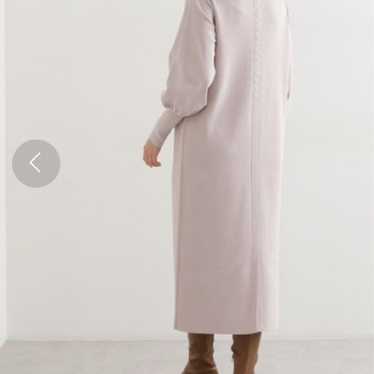 NATURAL BEAUTY BASIC Light Pink Long Knit Dress - image 1