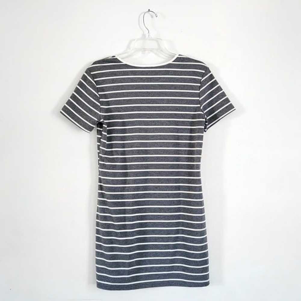 Tobi Striped Ringer T Shirt Dress‎ Small Gray Whi… - image 4