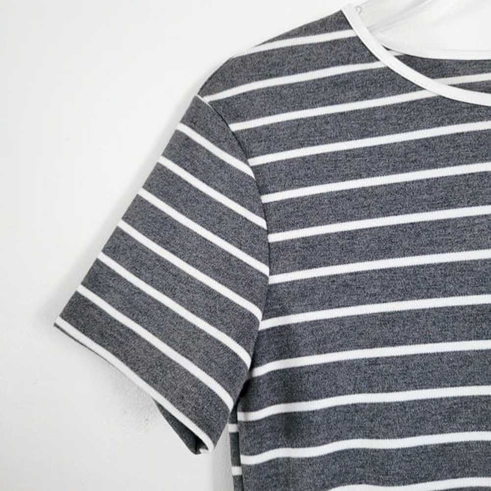 Tobi Striped Ringer T Shirt Dress‎ Small Gray Whi… - image 8