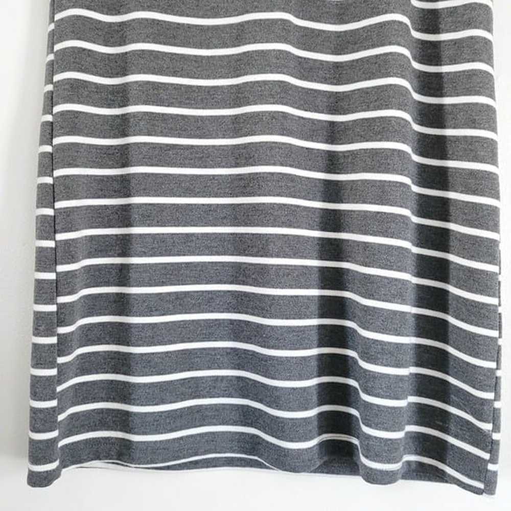 Tobi Striped Ringer T Shirt Dress‎ Small Gray Whi… - image 9