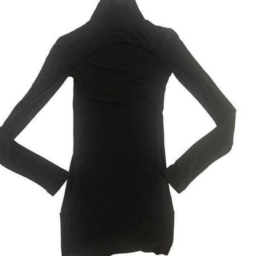 Anaisse Black Jersey Turtleneck Cut Out Front Dre… - image 2