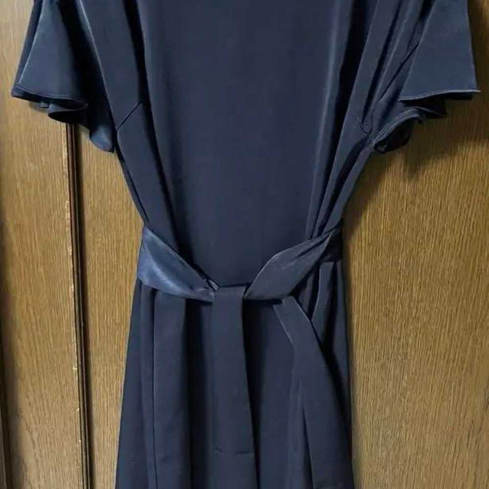 Navy flare sleeve dress, short sleeve. - image 4