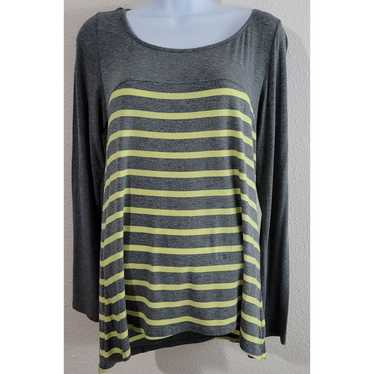 Other Bordeaux Anthropologie Gray Yellow Striped H