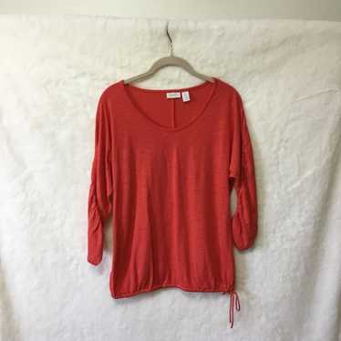 Chicos Chico's Red Long Sleeve Blouse