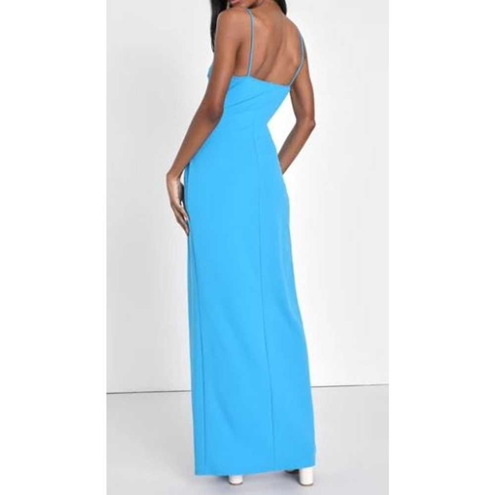 LULU'S L Blue Sweetest Admirer Ruched Sleeveless … - image 2