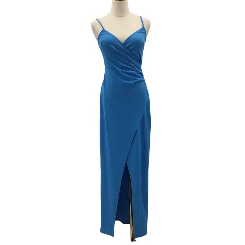 LULU'S L Blue Sweetest Admirer Ruched Sleeveless … - image 3