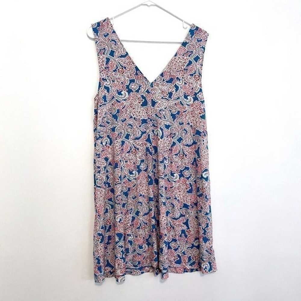 ANN TAYLOR LOFT Double V Sleeveless Swing Dress B… - image 8