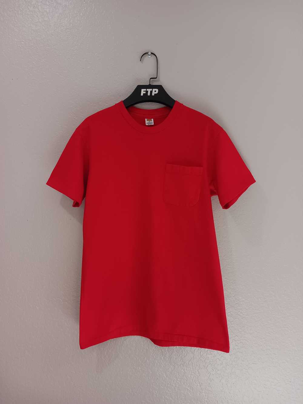 Hanes × Vintage Hanes Vintage 1970's Red Blank Sh… - image 1