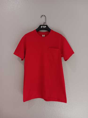 Hanes × Vintage Hanes Vintage 1970's Red Blank Sh… - image 1