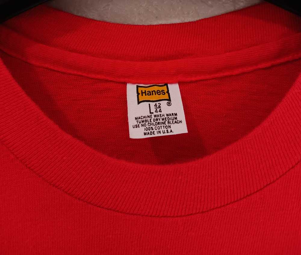 Hanes × Vintage Hanes Vintage 1970's Red Blank Sh… - image 3