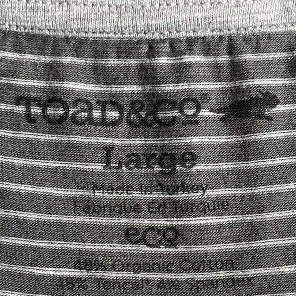 Toad & Co T-Shirt Dress Women Size L Gray Striped… - image 10