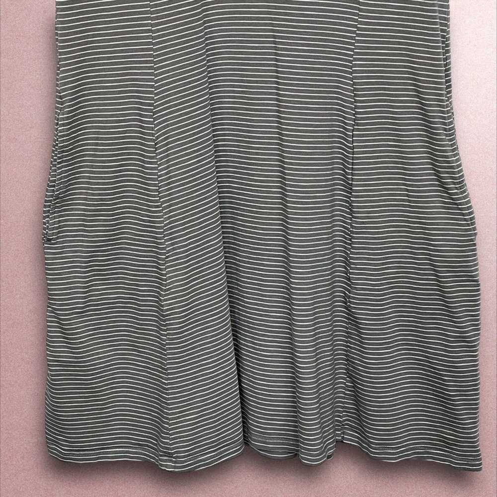 Toad & Co T-Shirt Dress Women Size L Gray Striped… - image 5