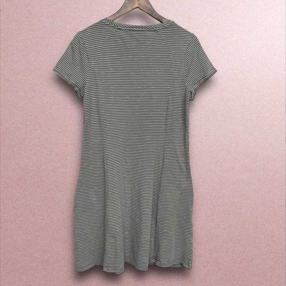 Toad & Co T-Shirt Dress Women Size L Gray Striped… - image 7