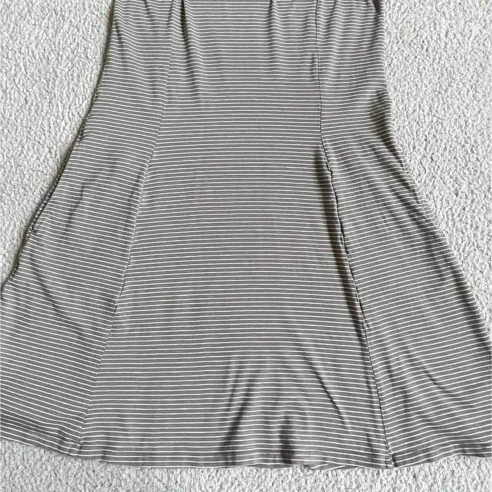 Toad & Co T-Shirt Dress Women Size L Gray Striped… - image 8