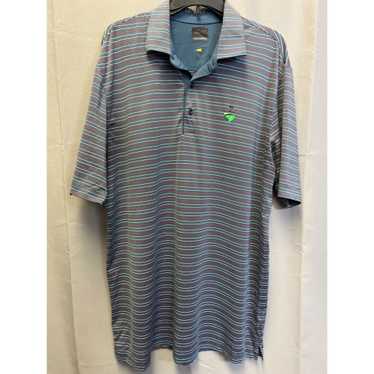 Greg Norman Greg Norman mens blue golfing polo Shi