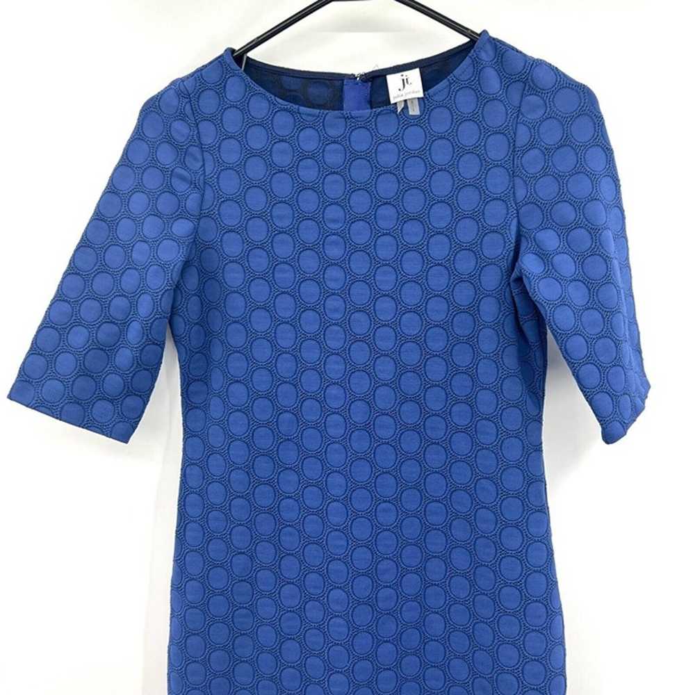 Julia Jordan Navy Blue Circle Texture Half Sleeve… - image 2